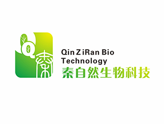 秦自然生物科技 QinＺiRan BioTechnologylogo設計