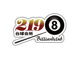 譚家強的2198臺球會所logo設計