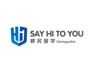 SAY HI TO YOU 留學(xué)移民logo設(shè)計