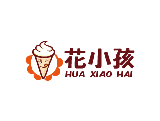 周金進的花小孩 甜品店logo設計