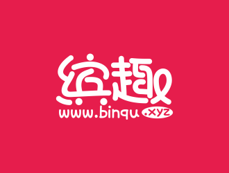 繽趣 binqu.xyz 美圖社交網站 中文字體logo設計