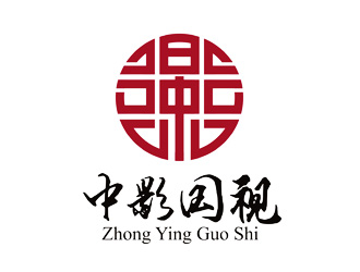 譚家強的字體印章標志-中影國視logo設計