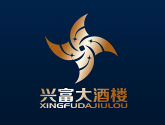 余亮亮的興富大酒樓對稱標志設計logo設計