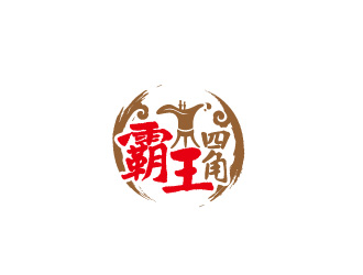 周金進的霸王四角白酒logologo設計