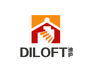 潘樂的迪廬；DILOFT 對稱標(biāo)志logo設(shè)計(jì)