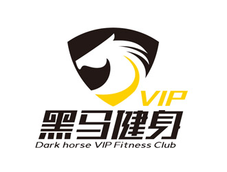 黑馬vip或者黑馬健身logo設計