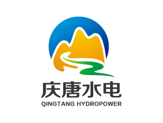 張曉明的山水logo-慶唐水電logo設計