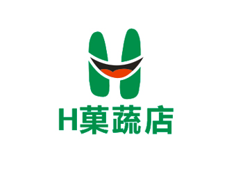 盛銘的H菓蔬店logo設(shè)計