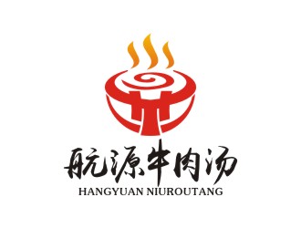 曾翼的航源牛肉湯人物卡通標(biāo)志設(shè)計(jì)logo設(shè)計(jì)