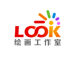 余亮亮的look繪畫工作室logo設計