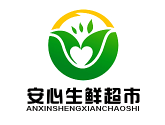 李杰的安心生鮮超市logo設計