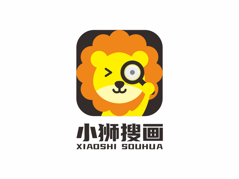 何嘉健的小獅搜畫logo設計