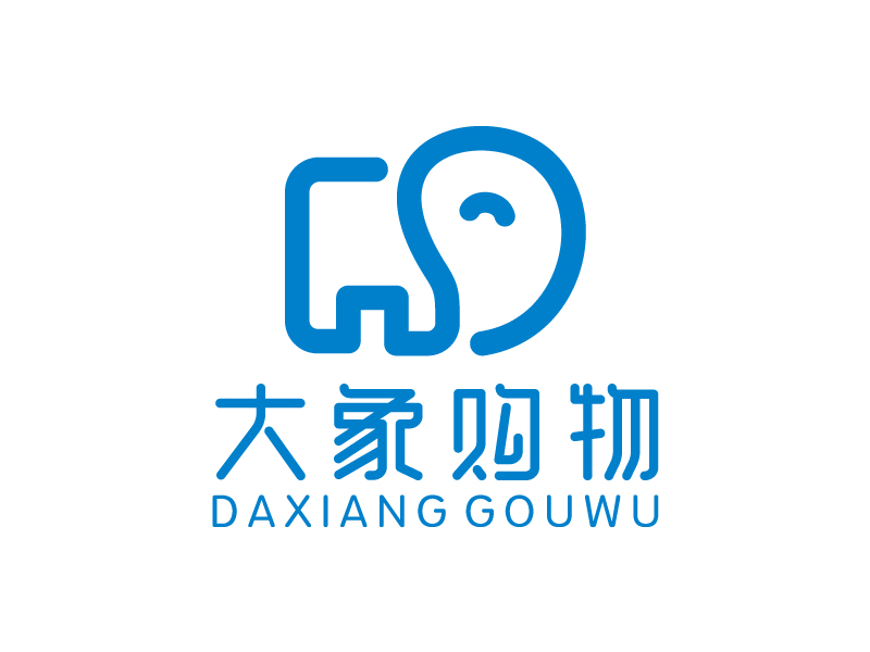 葉美寶的大象購物logo設計